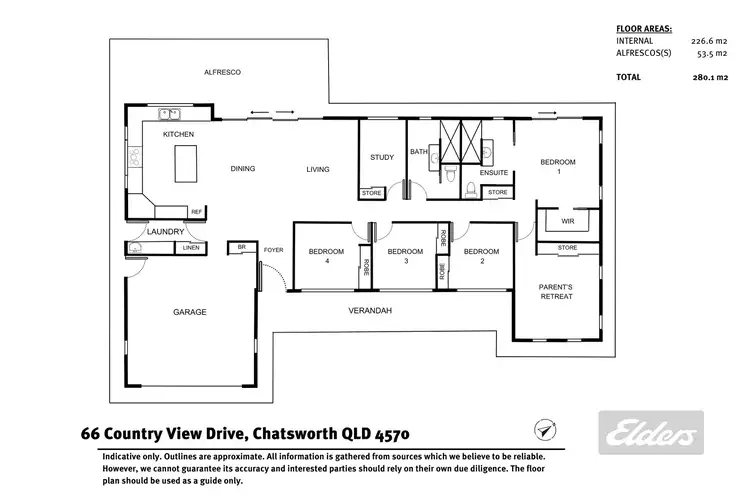 Floorplan of Homely house listing, 66 Country View Drive, Chatsworth QLD 4570