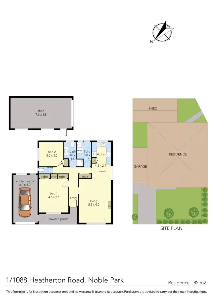 Floorplan of Homely unit listing, 1/1088 Heatherton Road, Noble Park VIC 3174