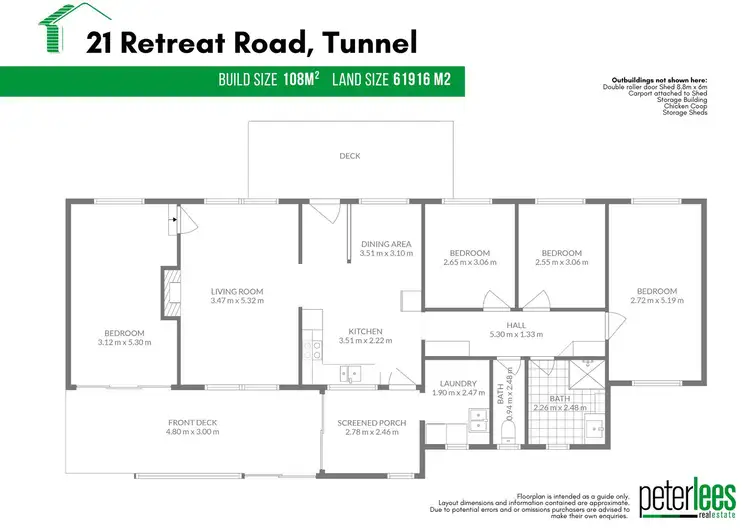 Floorplan of Homely house listing, 21 Retreat Road, Tunnel TAS 7254