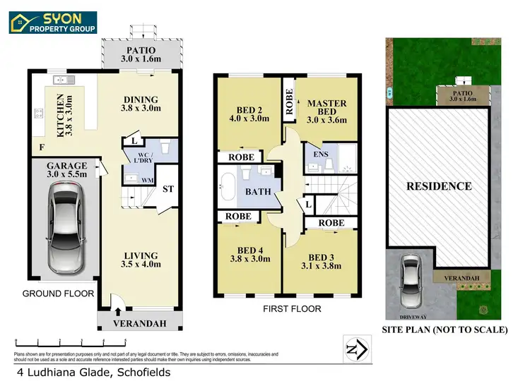 Floorplan of Homely townhouse listing, 4 Ludhiana Glade, Schofields NSW 2762