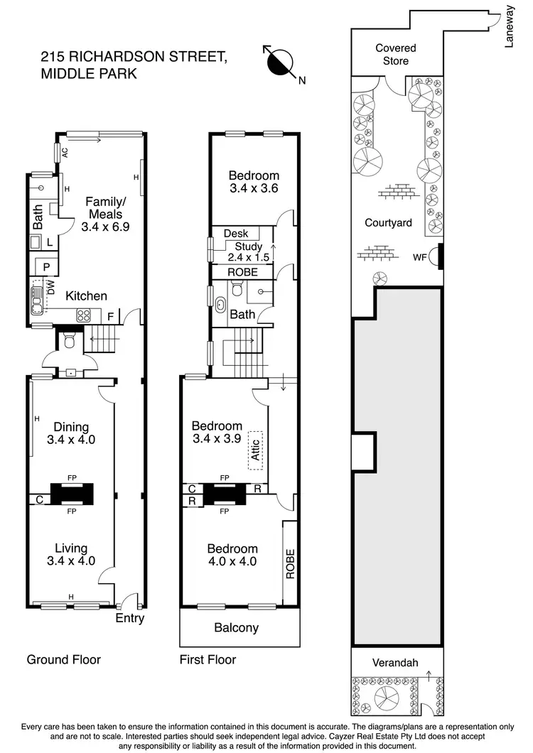 Floorplan of Homely house listing, 215 Richardson Street, Middle Park VIC 3206