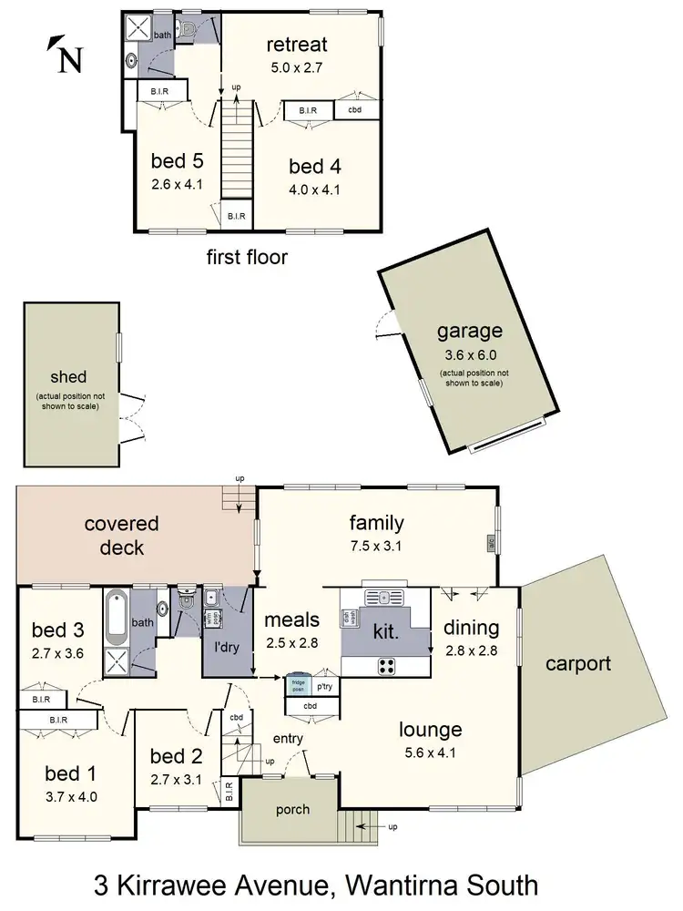 Floorplan of Homely house listing, 3 Kirrawee Avenue, Wantirna South VIC 3152