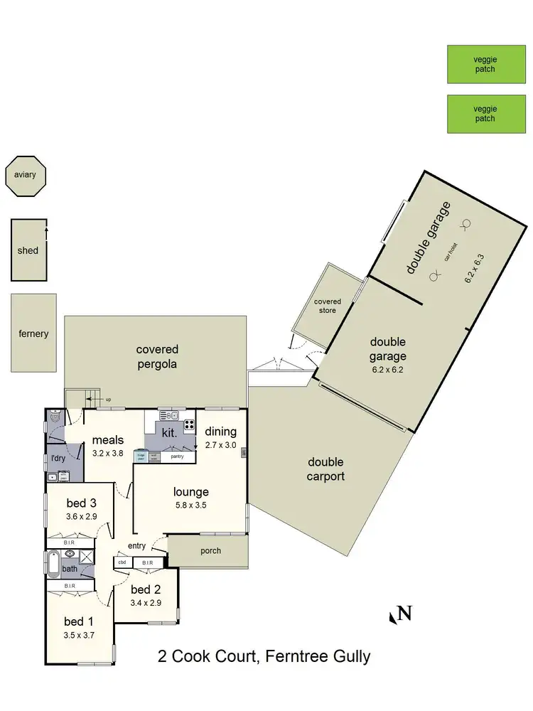 Floorplan of Homely house listing, 2 Cook Court, Ferntree Gully VIC 3156