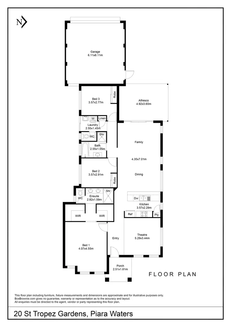 Floorplan of Homely house listing, 20 St Tropez Gardens, Piara Waters WA 6112