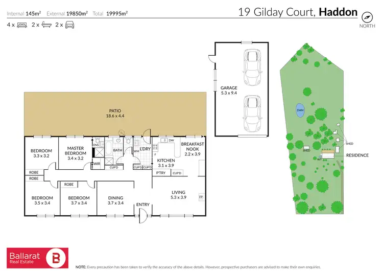 Floorplan of Homely house listing, 19 Gilday Court, Haddon VIC 3351