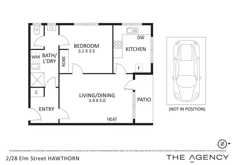 Floorplan of Homely apartment listing, 2/28 Elm Street, Hawthorn VIC 3122