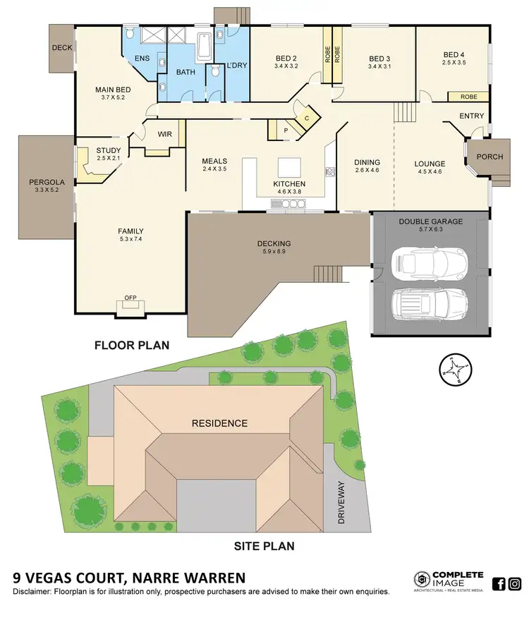 Floorplan of Homely house listing, 9 Vegas Court, Narre Warren VIC 3805