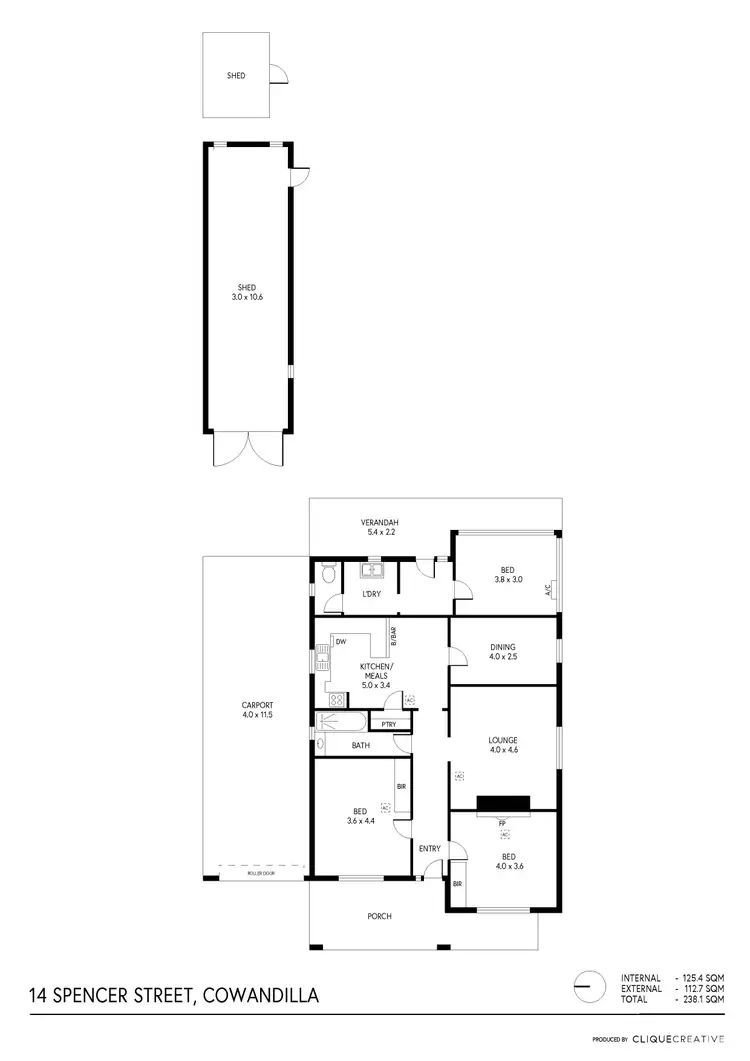 Floorplan of Homely villa listing, 14 Spencer Street, Cowandilla SA 5033
