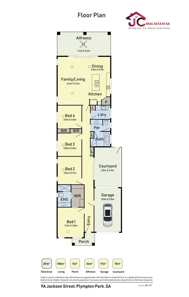 Floorplan of Homely house listing, 9A Jackson Street, Plympton Park SA 5038