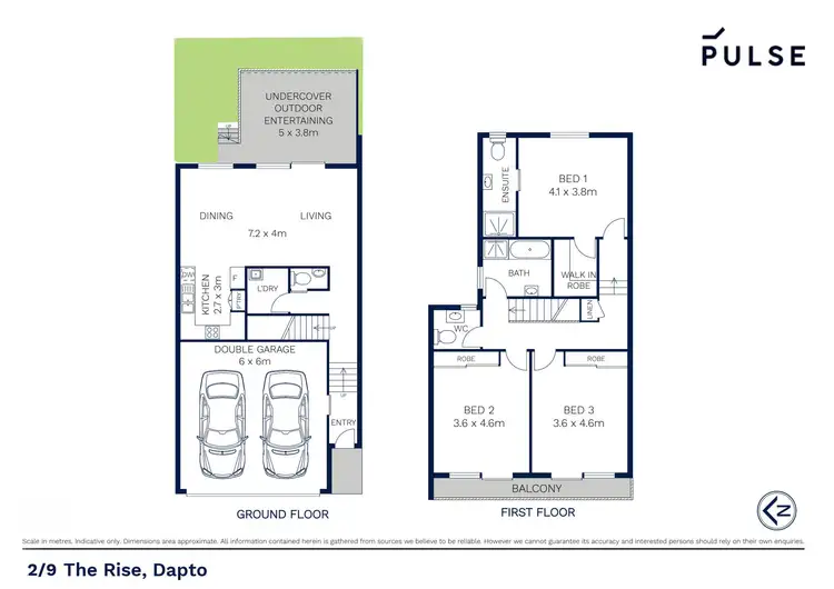 Floorplan of Homely townhouse listing, 2/9 The Rise, Dapto NSW 2530