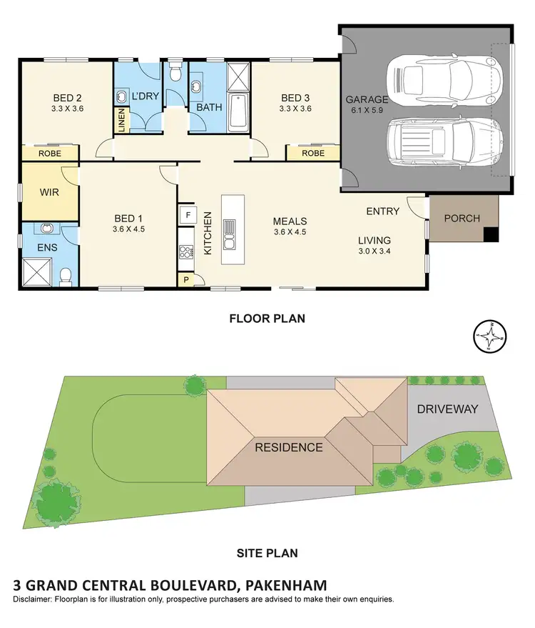 Floorplan of Homely house listing, 3 Grand Central Boulevard, Pakenham VIC 3810