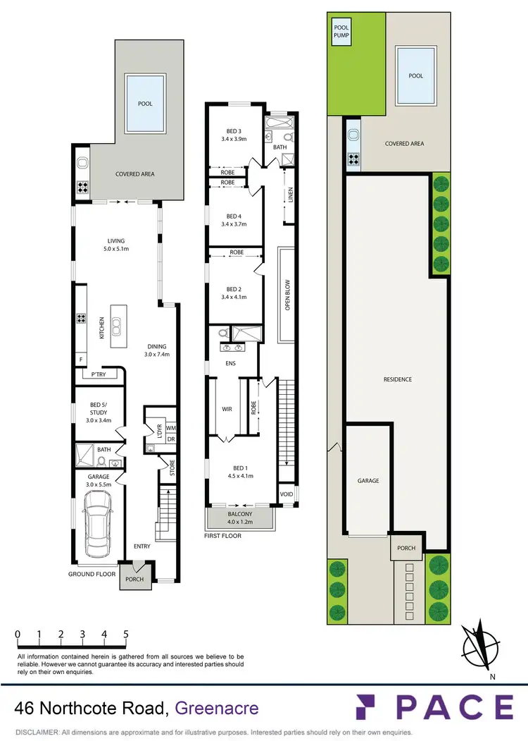 Floorplan of Homely semi-detached listing, 46 Northcote Road, Greenacre NSW 2190