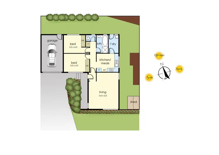Floorplan of Homely unit listing, 1/37 Heatherhill Road, Frankston VIC 3199