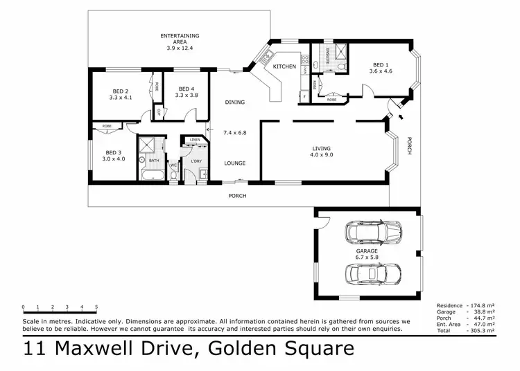 Floorplan of Homely house listing, 11 Maxwell Drive, Golden Square VIC 3555