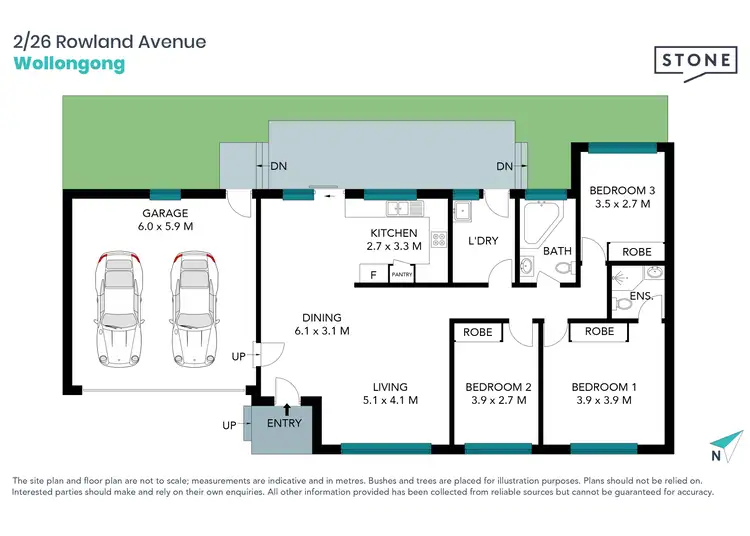 Floorplan of Homely villa listing, 2/26 Rowland Avenue, Wollongong NSW 2500