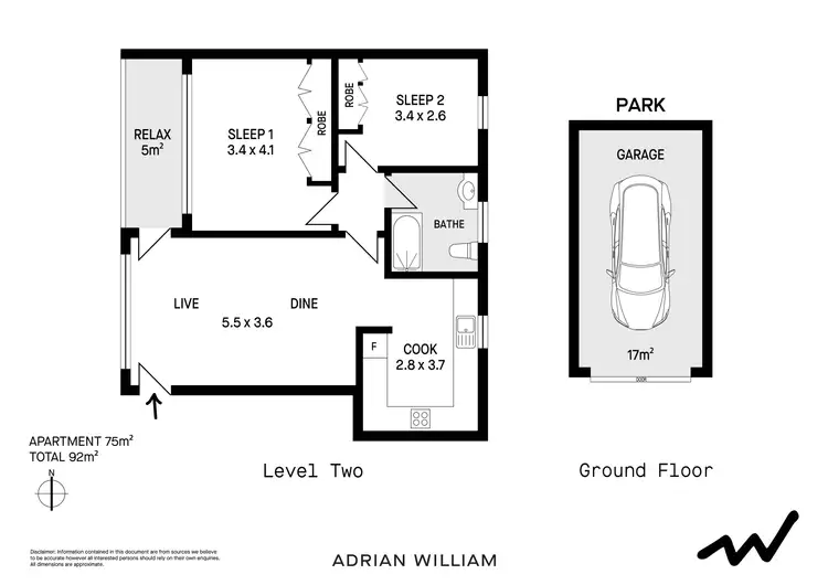 Floorplan of Homely apartment listing, 8/62-64 Floss Street, Hurlstone Park NSW 2193