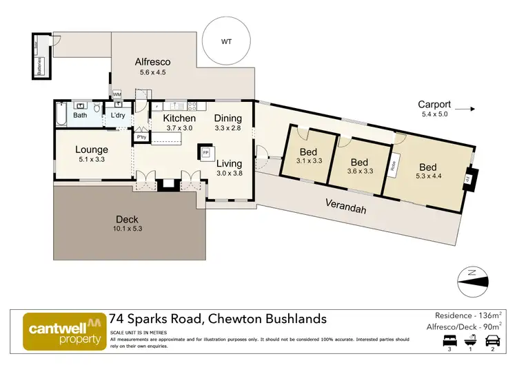 Floorplan of Homely house listing, 74 Sparks Road, Chewton VIC 3451