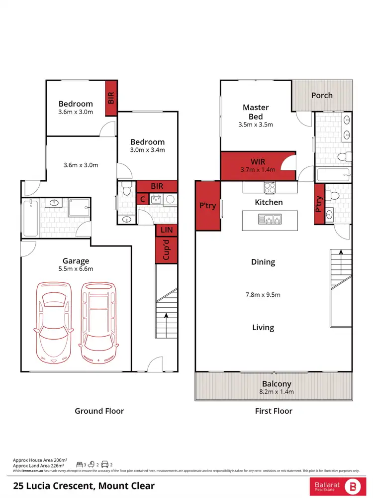 Floorplan of Homely townhouse listing, 25 Lucia Crescent, Mount Clear VIC 3350