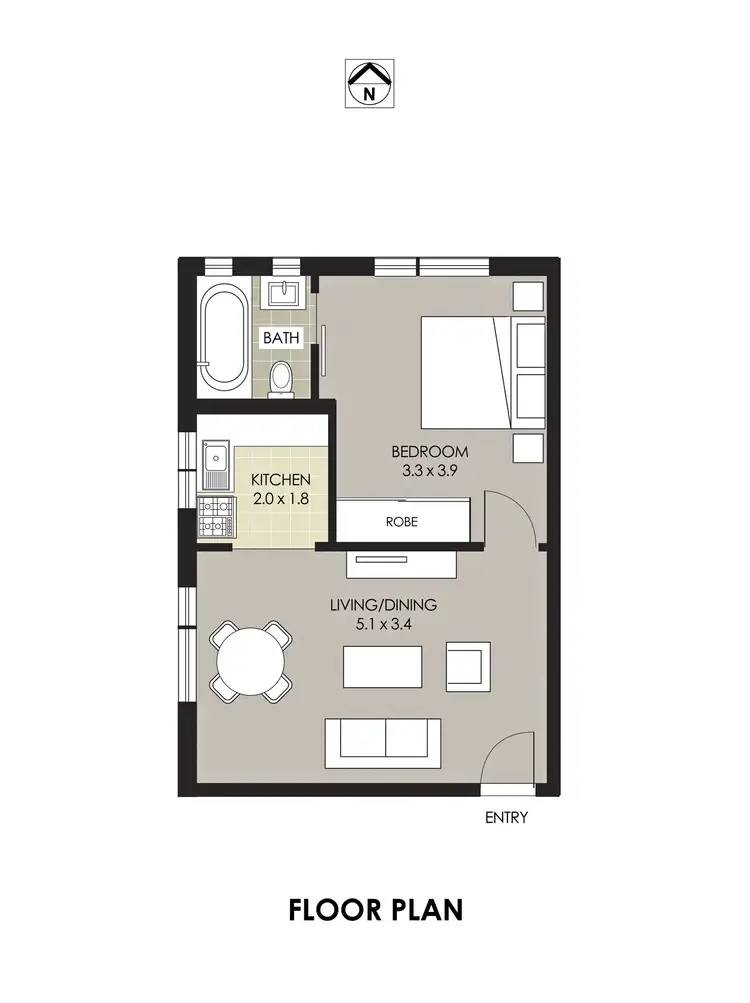 Floorplan of Homely apartment listing, 17/341 Alfred Street, Neutral Bay NSW 2089
