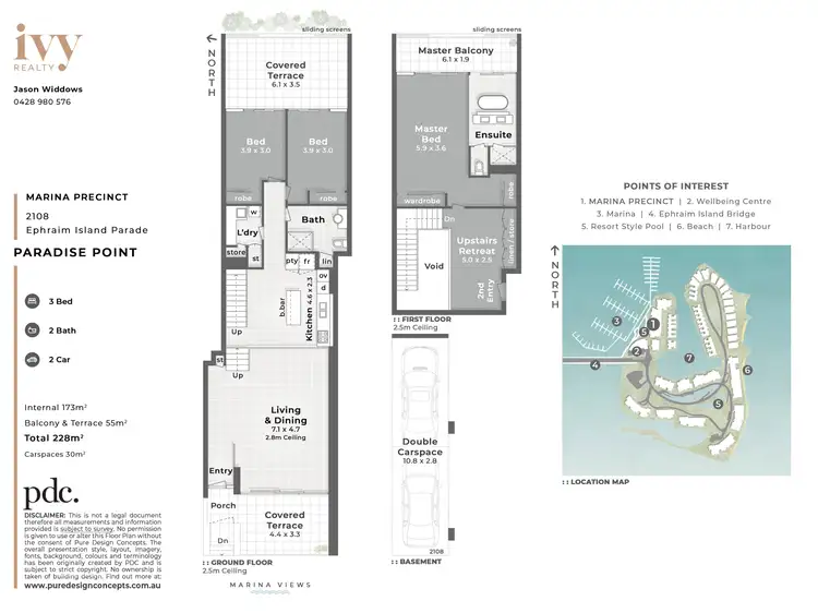 Floorplan of Homely apartment listing, 2108/2 Ephraim Island Parade, Paradise Point QLD 4216