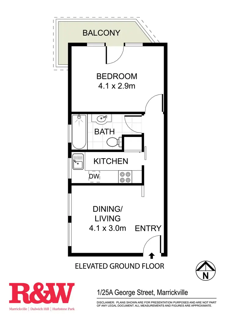 Floorplan of Homely apartment listing, 1/25A George Street, Marrickville NSW 2204