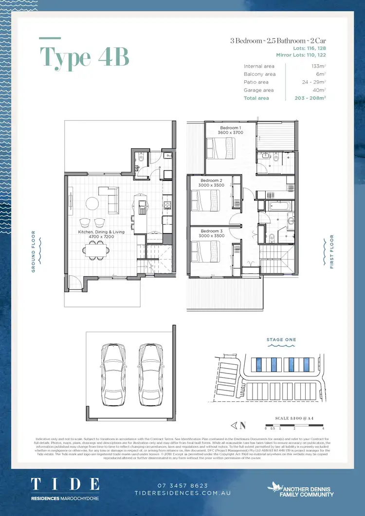 Floorplan of Homely townhouse listing, 130 Paradise Circuit, Maroochydore QLD 4558