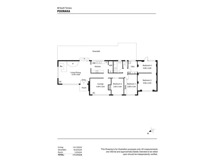 Floorplan of Homely house listing, 80 South Terrace, Pooraka SA 5095