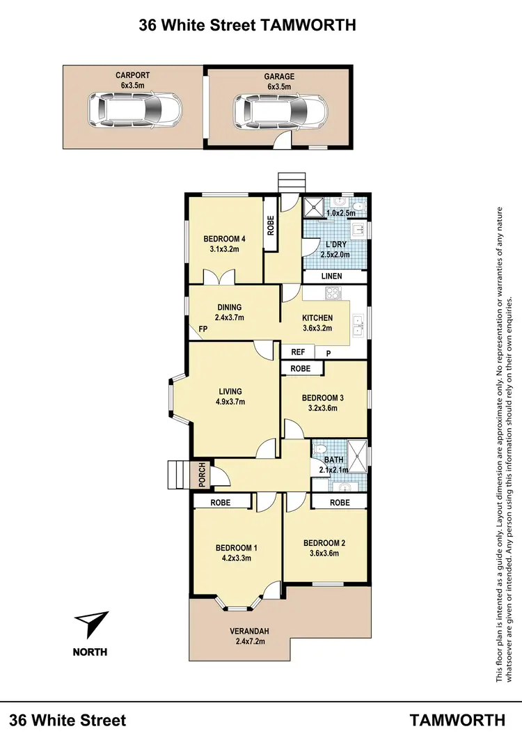 Floorplan of Homely house listing, 36 White Street, Tamworth NSW 2340