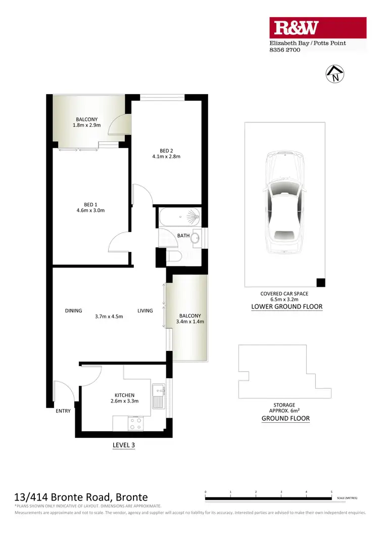 Floorplan of Homely apartment listing, 13/414 Bronte Road, Bronte NSW 2024