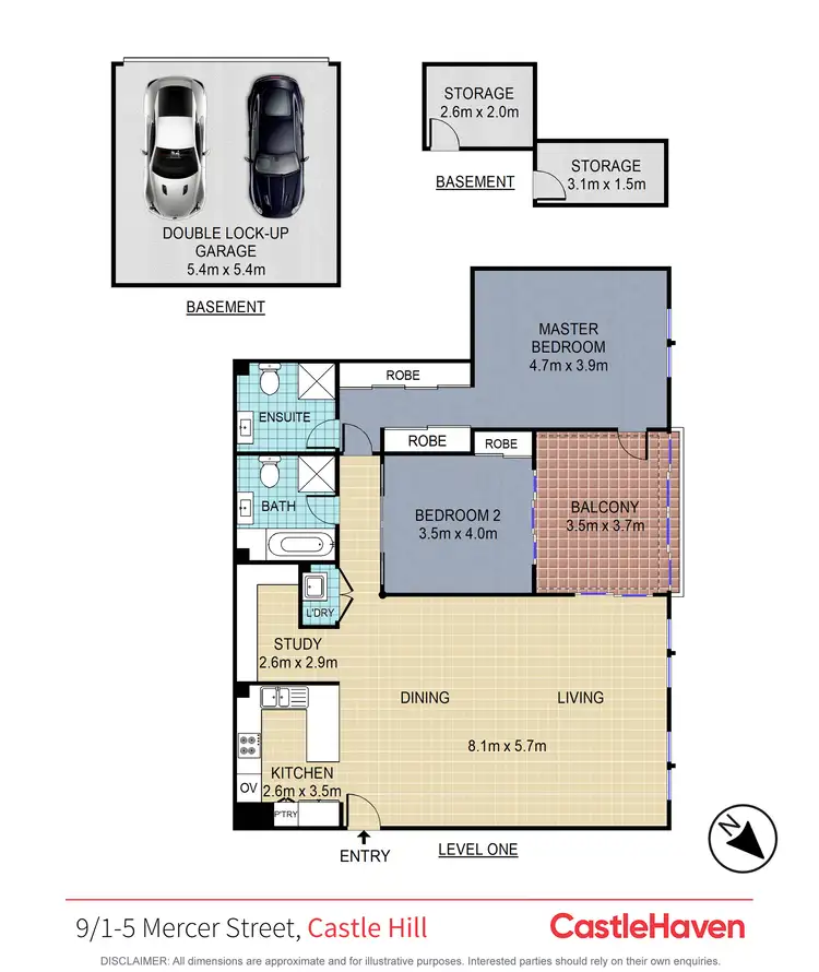 Floorplan of Homely apartment listing, 9/1-5 Mercer Street, Castle Hill NSW 2154