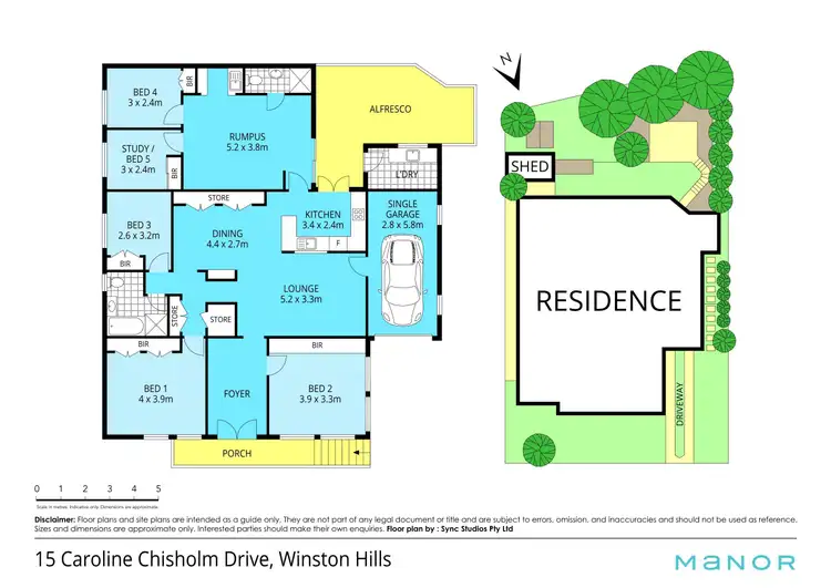 Floorplan of Homely house listing, 15 Caroline Chisholm Drive, Winston Hills NSW 2153