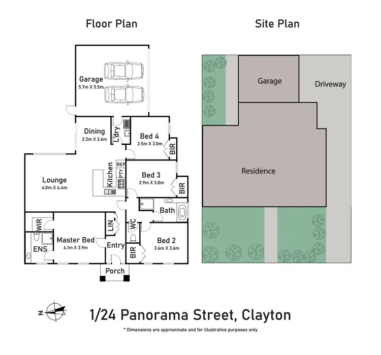 Floorplan of Homely unit listing, 1/24 Panorama Street, Clayton VIC 3168