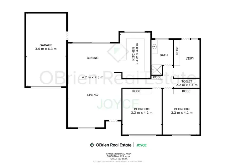 Floorplan of Homely townhouse listing, 2/25 Park Lane, Wangaratta VIC 3677