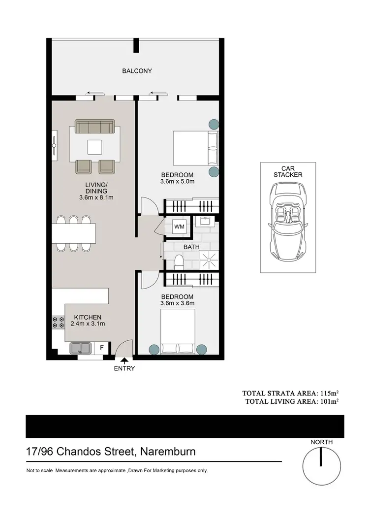 Floorplan of Homely apartment listing, 17/96 Chandos Street, Naremburn NSW 2065