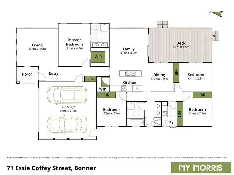 Floorplan of Homely house listing, 71 Essie Coffey Street, Bonner ACT 2914