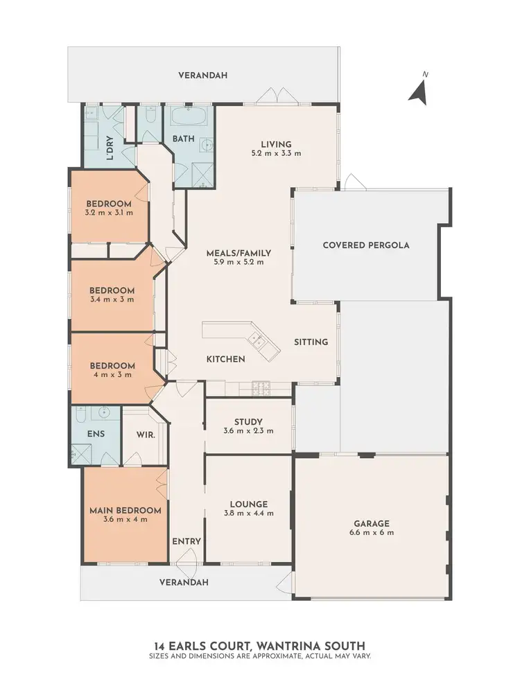 Floorplan of Homely house listing, 14 Earls Court, Wantirna South VIC 3152