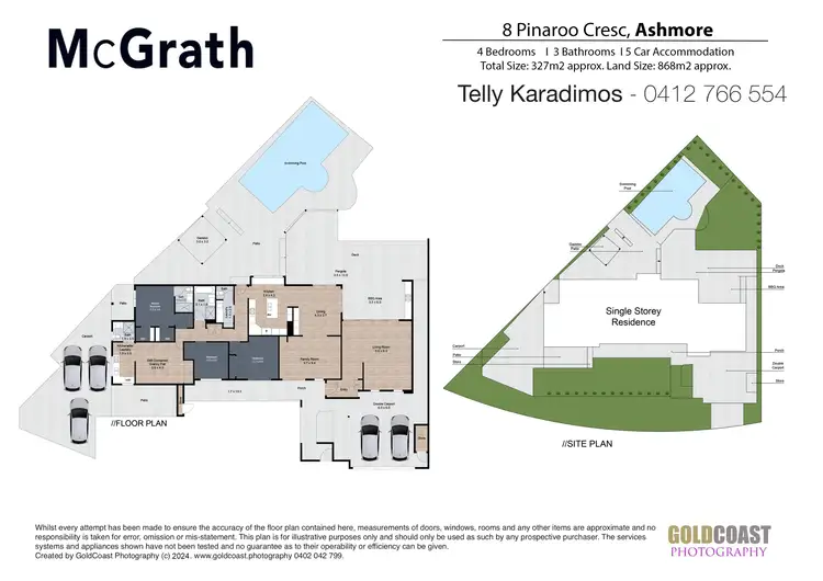 Floorplan of Homely house listing, 8 Pinaroo Crescent, Ashmore QLD 4214