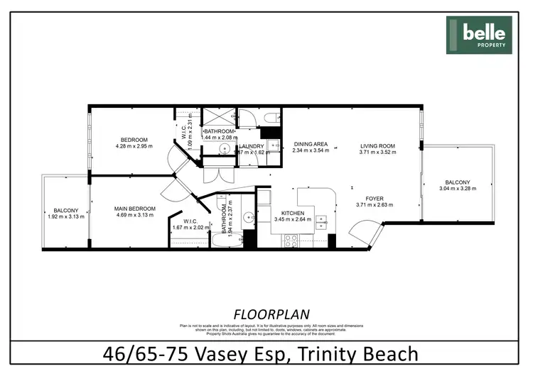 Floorplan of Homely apartment listing, 46/65-75 Vasey Esplanade, Trinity Beach QLD 4879