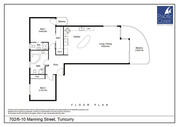 Floorplan of Homely apartment listing, Level 7/702/6-10 Manning Street, Tuncurry NSW 2428