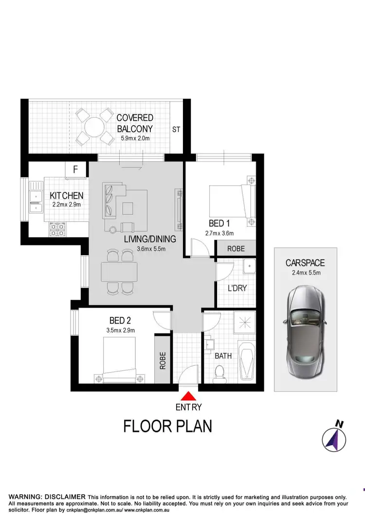 Floorplan of Homely apartment listing, 9/32-36 Short Street, Homebush NSW 2140