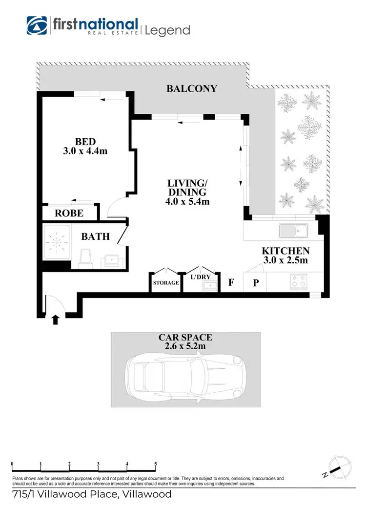 Floorplan of Homely apartment listing, 715/1 Villawood Place, Villawood NSW 2163