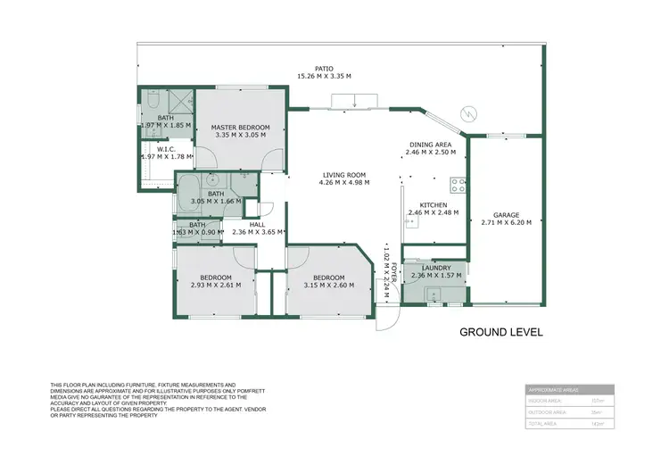Floorplan of Homely semi-detached listing, 1/36 Steven Street, Redcliffe QLD 4020