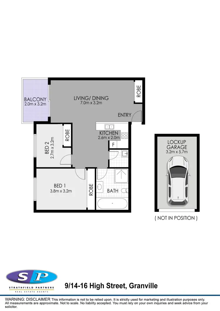 Floorplan of Homely apartment listing, 9/14-16 High Street, Granville NSW 2142