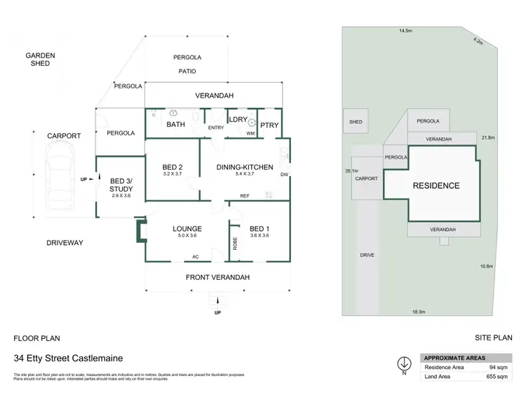 Floorplan of Homely house listing, 34 Etty Street, Castlemaine VIC 3450