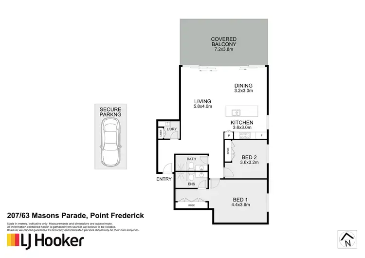 Floorplan of Homely apartment listing, 207/63 Masons Parade, Point Frederick NSW 2250