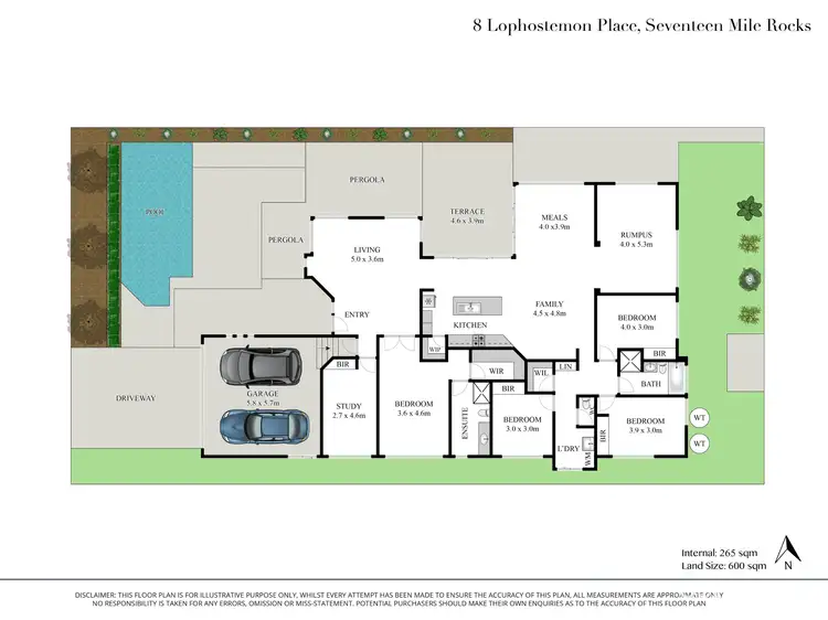 Floorplan of Homely house listing, 8 Lophostemon Place, Seventeen Mile Rocks QLD 4073