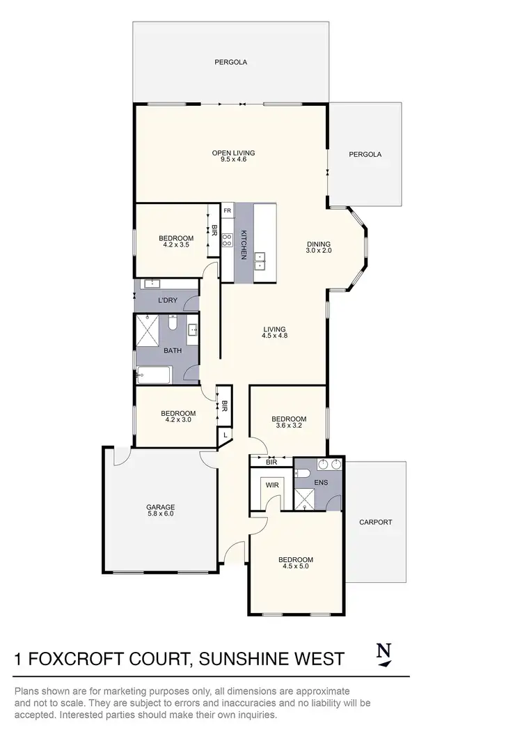 Floorplan of Homely house listing, 1 Foxcroft Court, Sunshine West VIC 3020