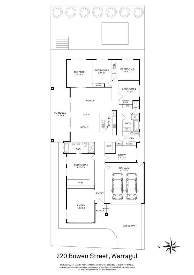Floorplan of Homely house listing, 220 Bowen Street, Warragul VIC 3820