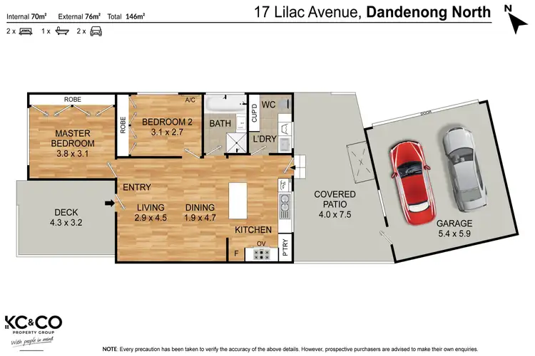 Floorplan of Homely unit listing, 17 Lilac Avenue, Dandenong North VIC 3175