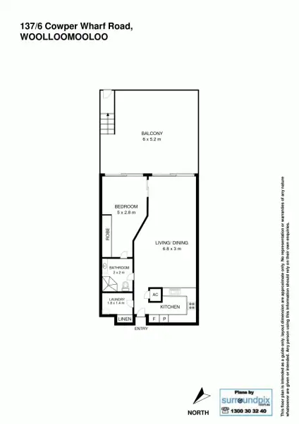 Floorplan of Homely apartment listing, 137/6 Cowper Wharf Roadway, Woolloomooloo NSW 2011